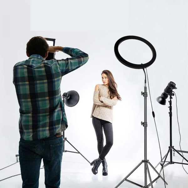 12 Inch LED Ring Light with Adjustable Stand & Phone Holder for Live Streaming, Video Recording, Photography