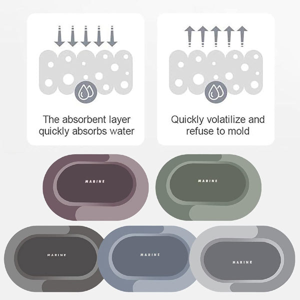 60*40 CM Original Super Absorbent Washable Elastic Floor Mat