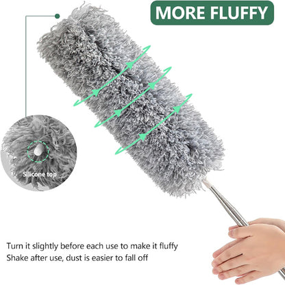9.5 Feet High Quality Foldable & Bendable Microfiber Duster with Extra Long Extendable