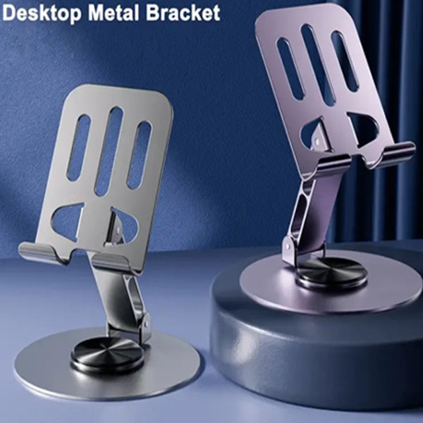 Great Choice Metal Mobile Stand for Desk and Table 360° Adjustable Metal Mobile Holder