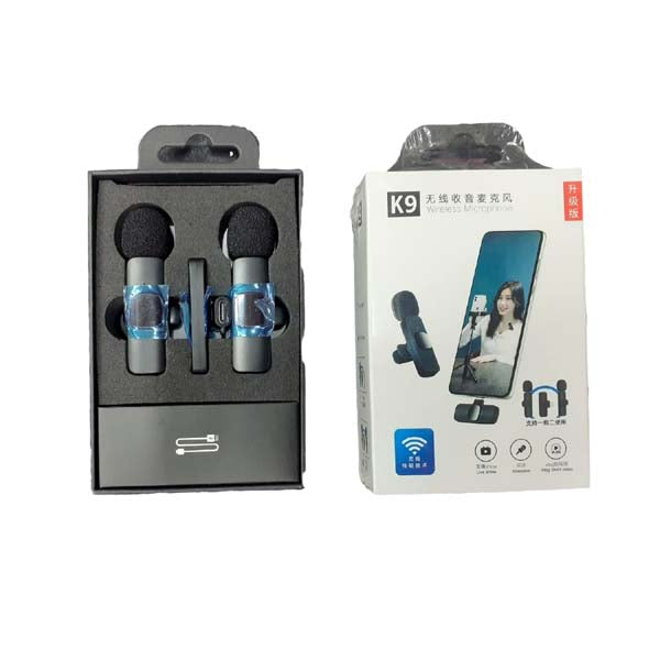 K9 Wireless Dual Microphone Professional Best Choice Microphone with Type C Interface