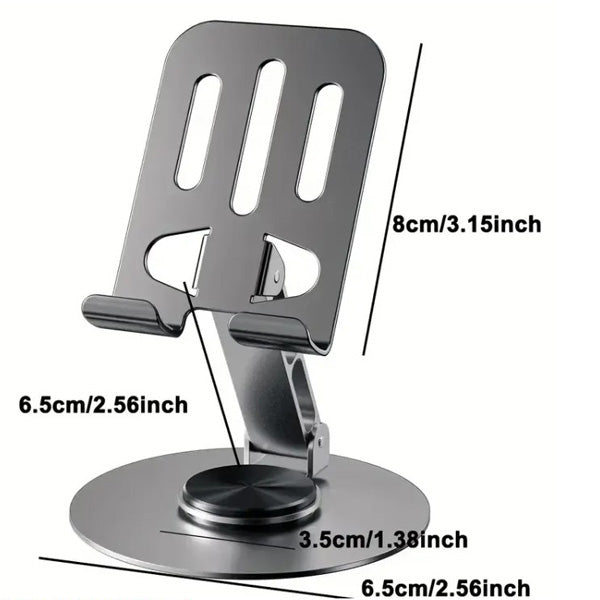 Great Choice Metal Mobile Stand for Desk and Table 360° Adjustable Metal Mobile Holder