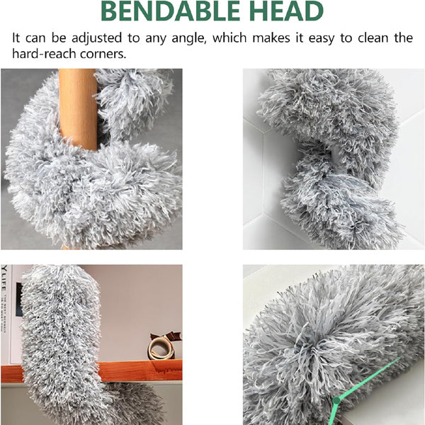 9.5 Feet High Quality Foldable & Bendable Microfiber Duster with Extra Long Extendable
