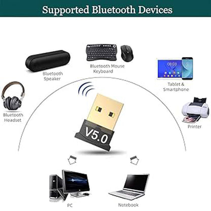 BT 5.0 Wireless Bluetooth Adapter USB Dongle For Desktop Laptop PC