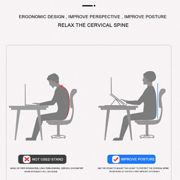 Laptop Stand Aluminium Alloy Adjustable Foldable
